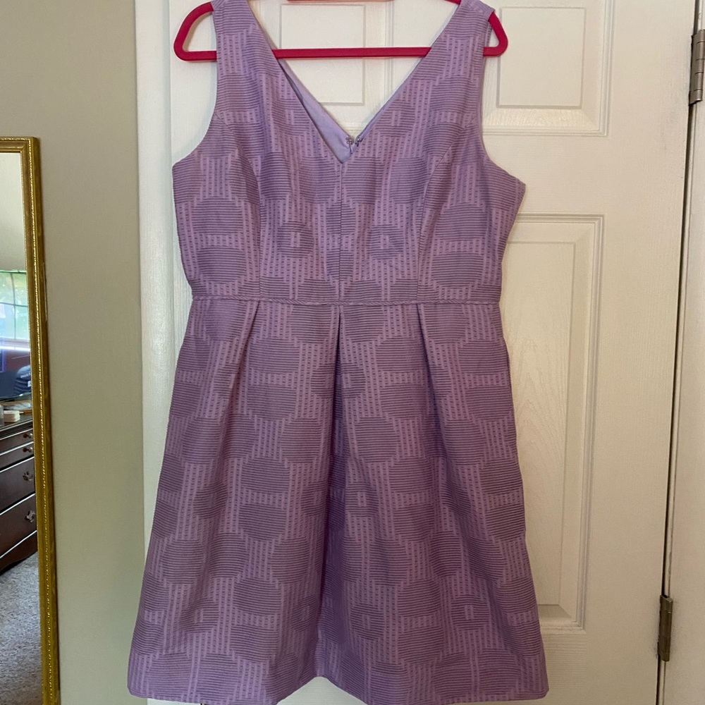 J. Crew V-Neck Lavender Pleated Dress